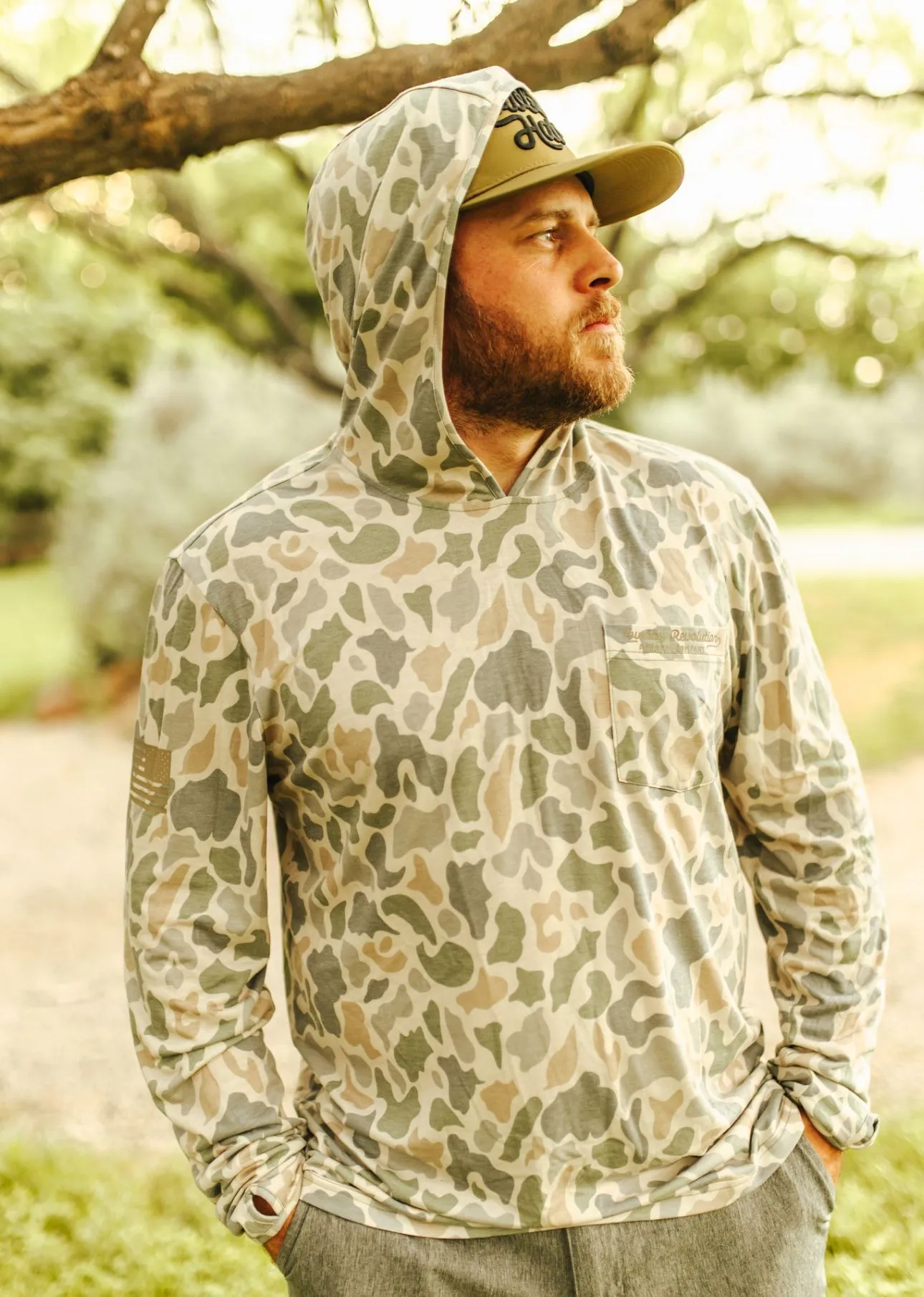 “Lake Jackson 2.0" Cowboy Revolution Hooded Long-Sleeve Sunshirt