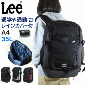 Lee リュック 通学 女子 男子 リュックサック 2層式 横幅33cm×高さ50cm×マチ21cm (バックパック・リュック レインカバー付き 学校 スクール 通学リュック 旅行 部活 バッグ ブランド 二泊 リー) (送料無料) (在庫限り)