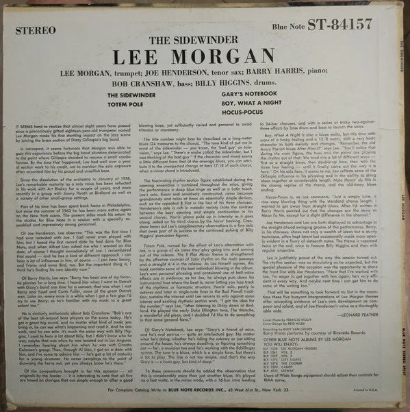 Lee Morgan - The Sidewinder (LP, Album) (VG)