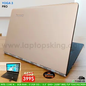 Lenovo Yoga 3 Pro-1370 | 80he Core M 13.3" Qhd  2in1 Laptop (Used Very Clean)