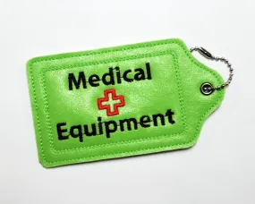 Lime Green Medical Equipment Luggage Tag