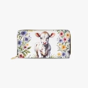 Long Type Zipper Purse - Cow