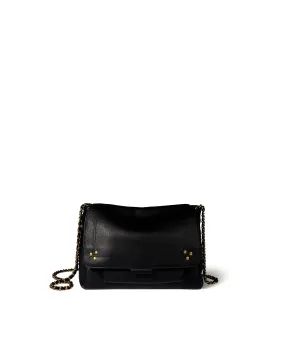 Lulu M Bag in Noir Brass Calfskin