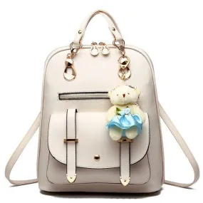 Luxury Teenage School Backpack w/ Stuff Toy