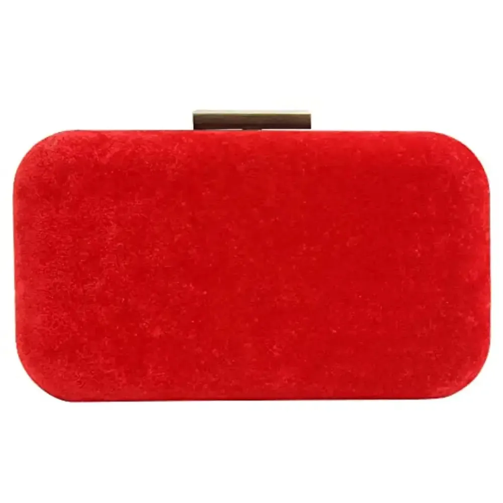 MaFs Embroidered Red Women clutches