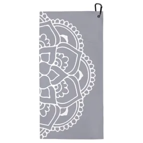 Mandala Yoga Mini Sport Towel | Quick Dry Towel with Pouch | 30" x 15"