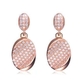 Marguerite Oval Dangle Earrings