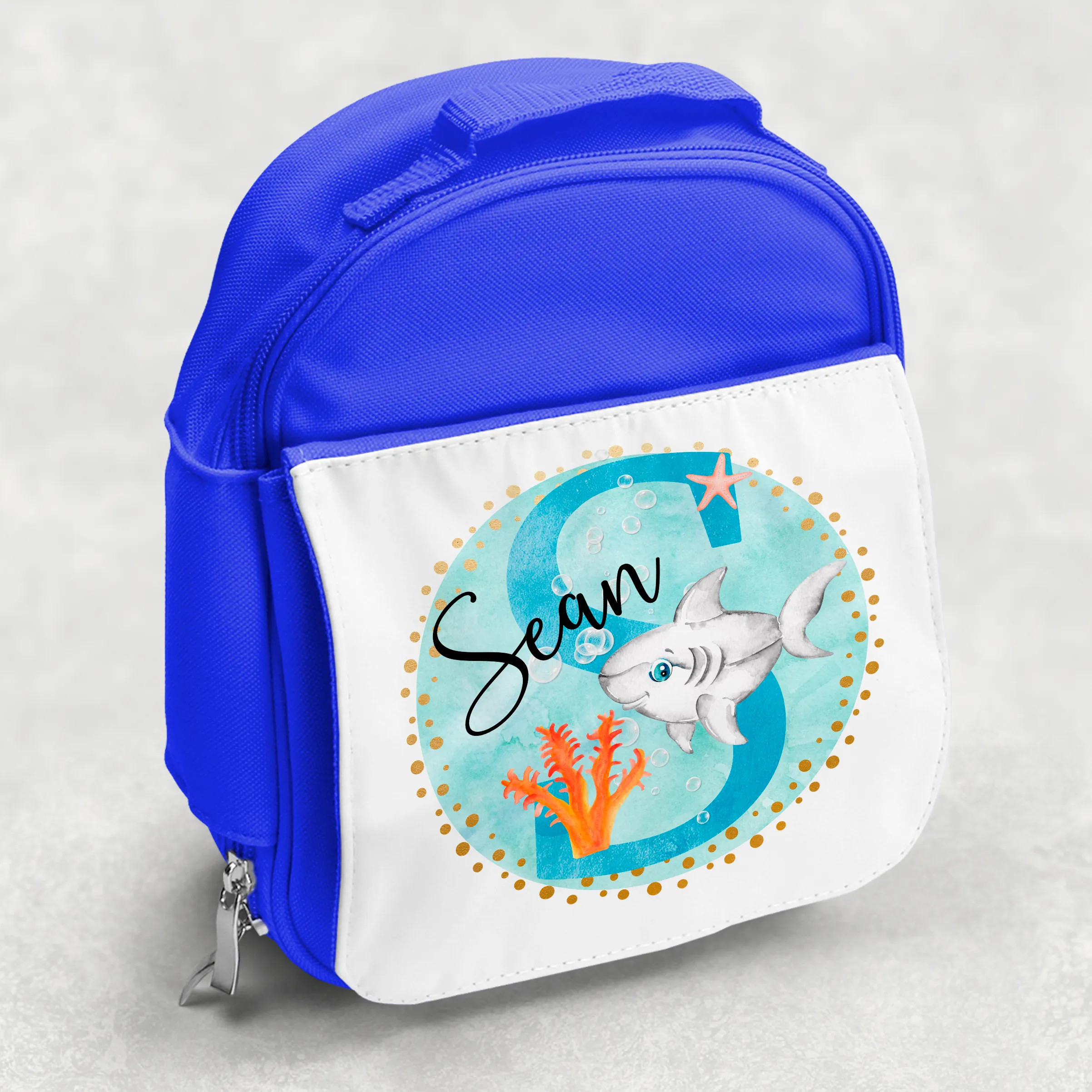 Marine Sea Life Alphabet Personalised Kids Insulated Lunch Bag