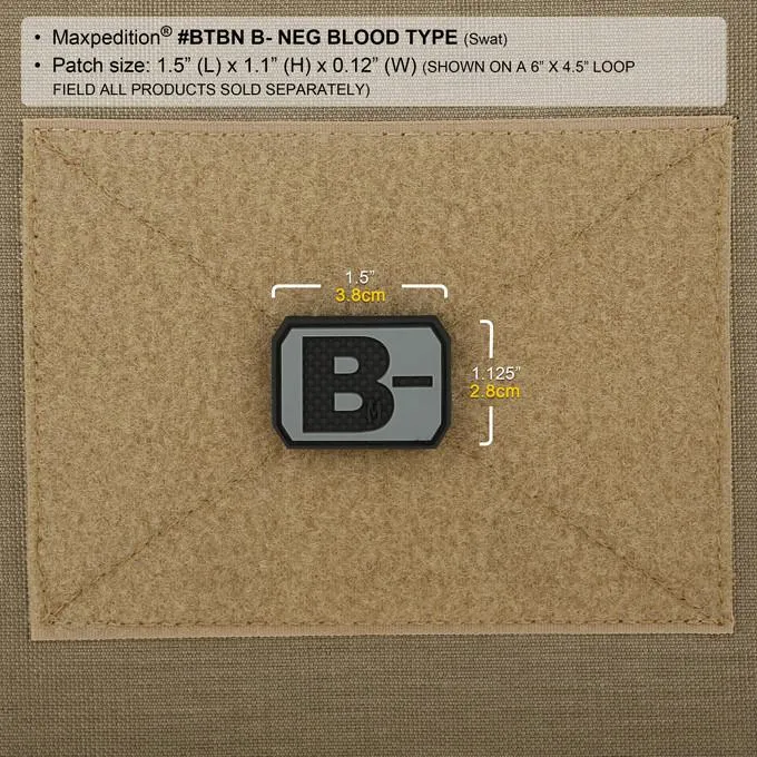 Maxpedition B- Blood Type Morale Patch (Swat)