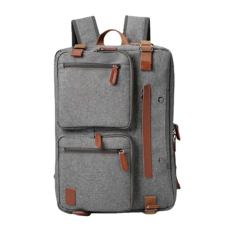 Men Casual Multicarry Large Capacity 15.6/17 Inch Laptop Bag Backpack Multi-pocket Crossbody