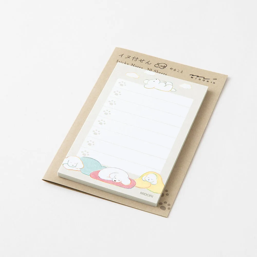 Midori Sticky Notes To Do - Dog Gray