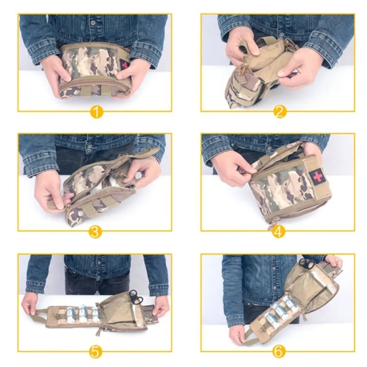 Mini Multifunctional Outdoor Medical Waist Bag, Color: CP Camouflage