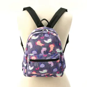 Mini Purple Backpack - Smiling Axolotls