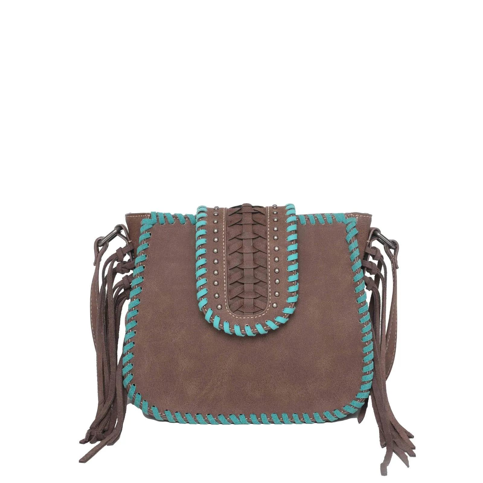 Montana West Whipstitch Fringe Western Crossbody Bag