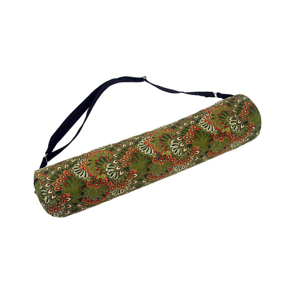 Moss Forest Peacock Yoga Mat Bag Global Groove