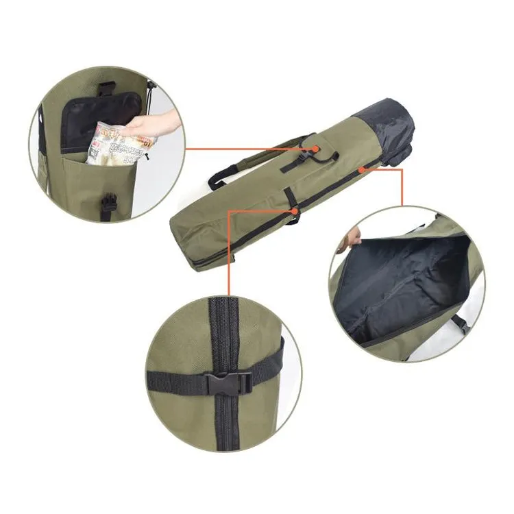 Multifunctional Fishing Rod Bag Fishing Tackle Bag Fishing Supplies,Size: 123x34cm(Black)