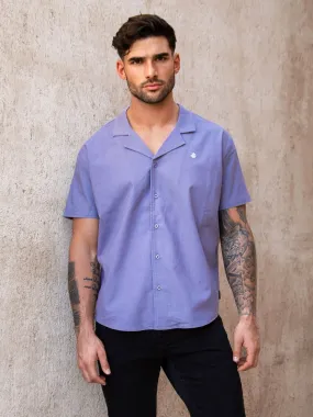 Nador Open Collared Shirt - Blue