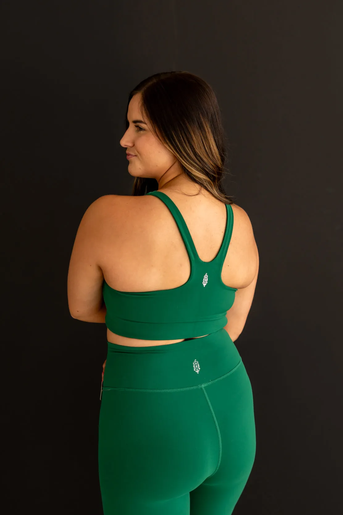 Never Better Square Neck Bra | Heritage Green