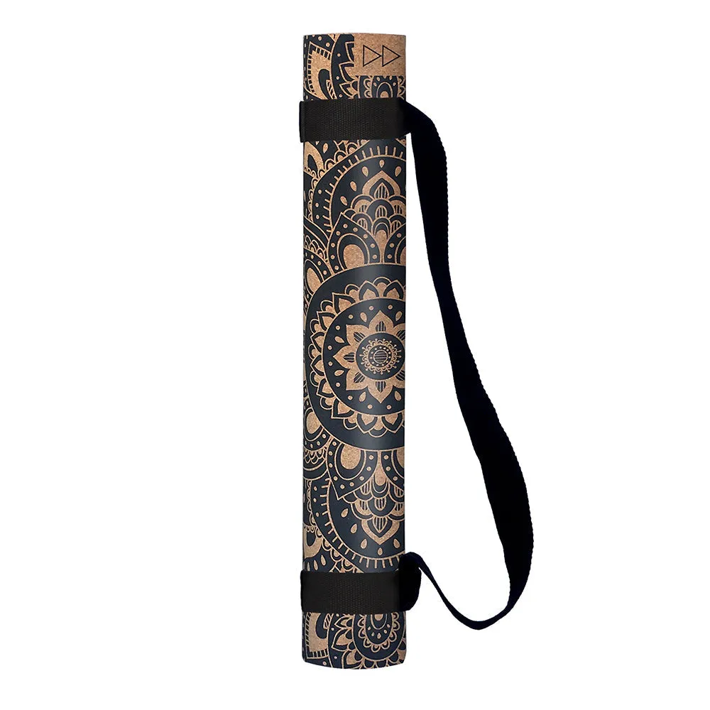 Non-Slip Cork Yoga Mat 3.5mm High-Density Cushion Mandala - Yoga Design Lab