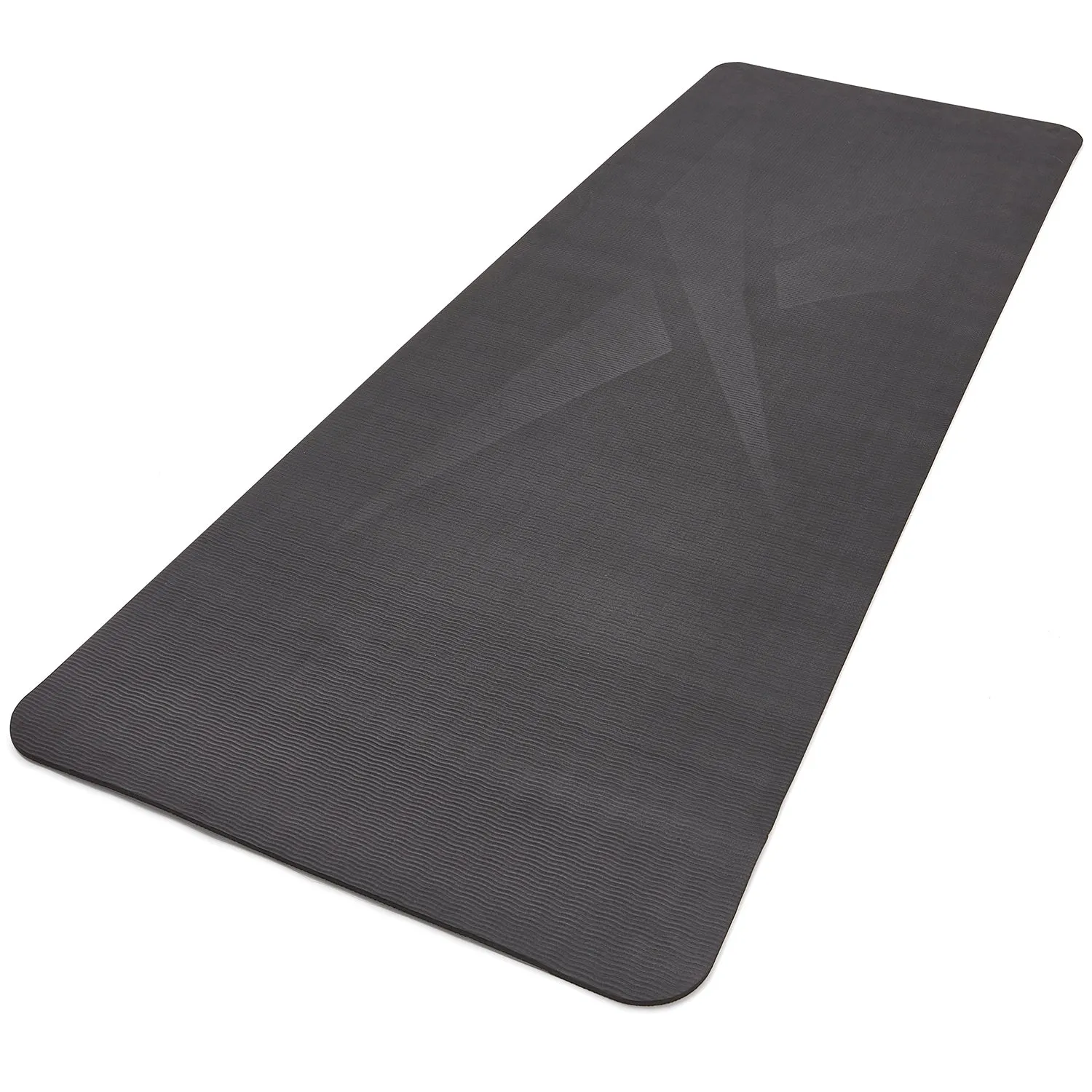 Non-Slip TPE Yoga Mat 5mm, 176x61cm, Black - Reebok