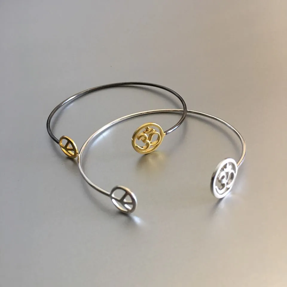 OM Sterling Silver Shanti Silver Cuff