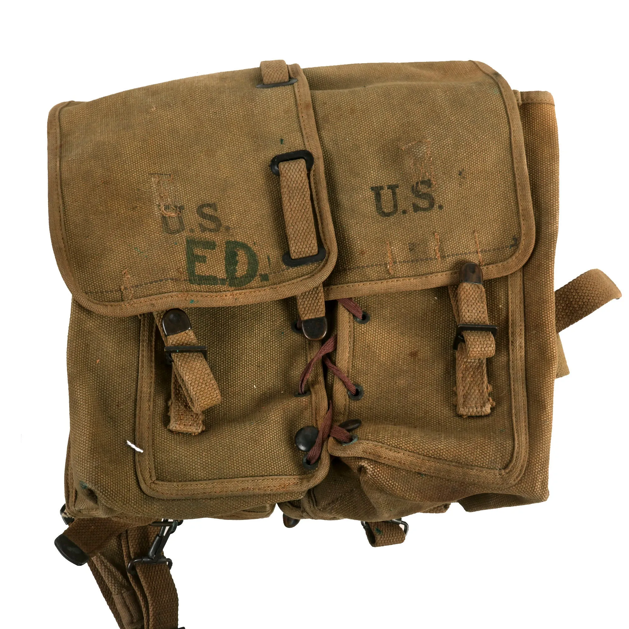 Original U.S. WWI M1912 Experimental Cavalry Ration Bags as used by Medical Corpsman With Instruments and Medical Supplies