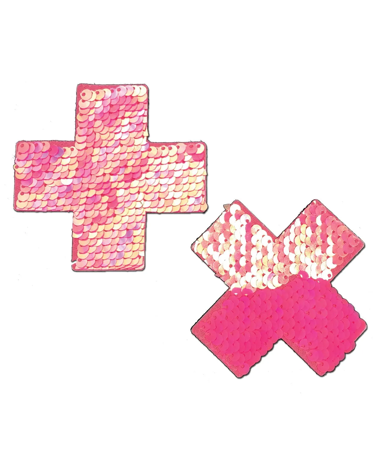 Pastease Color Changing Flip Sequins Cross - Pink O/S