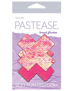 Pastease Color Changing Flip Sequins Cross - Pink O/S