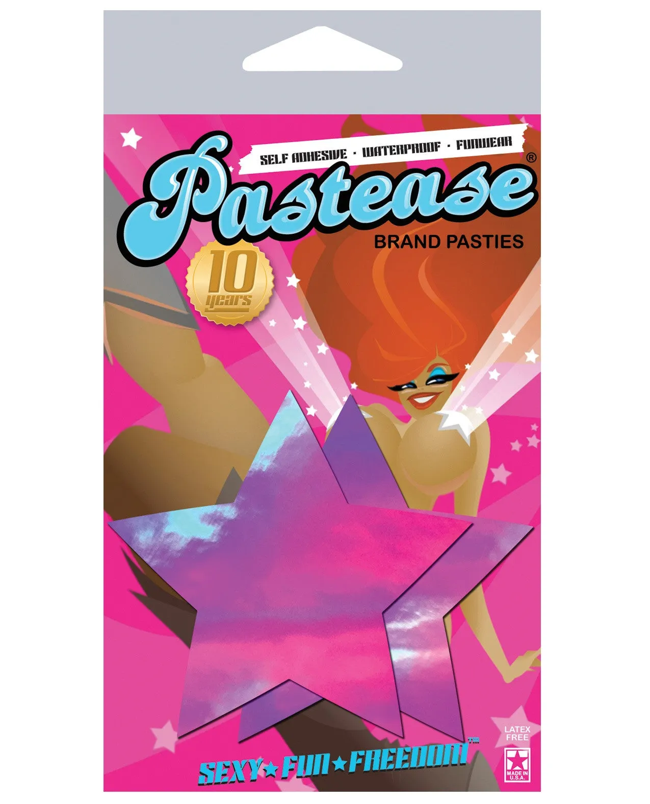 Pastease Hologram Star - Pink O/S