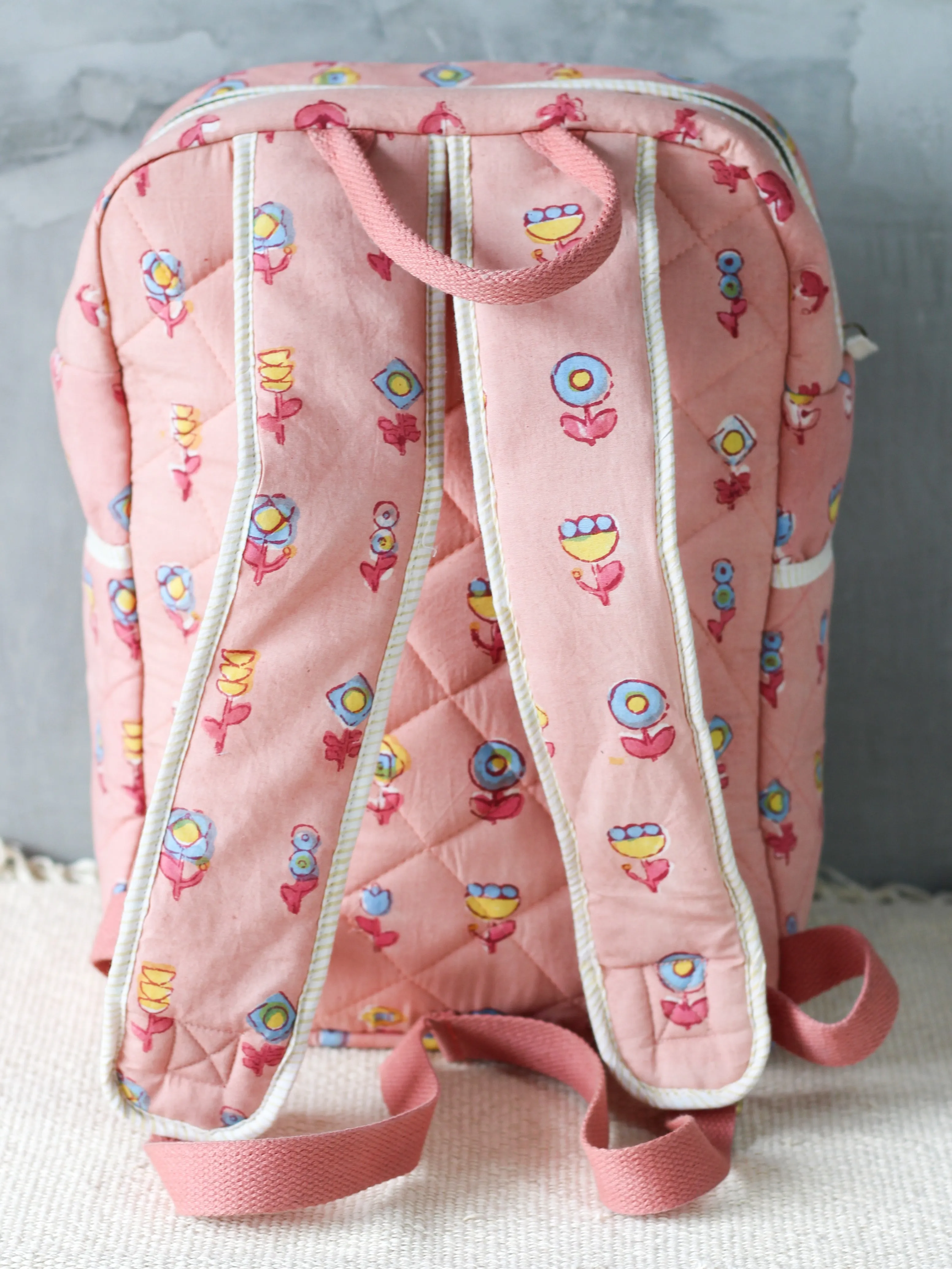 Peach Kusum Nappy Bag