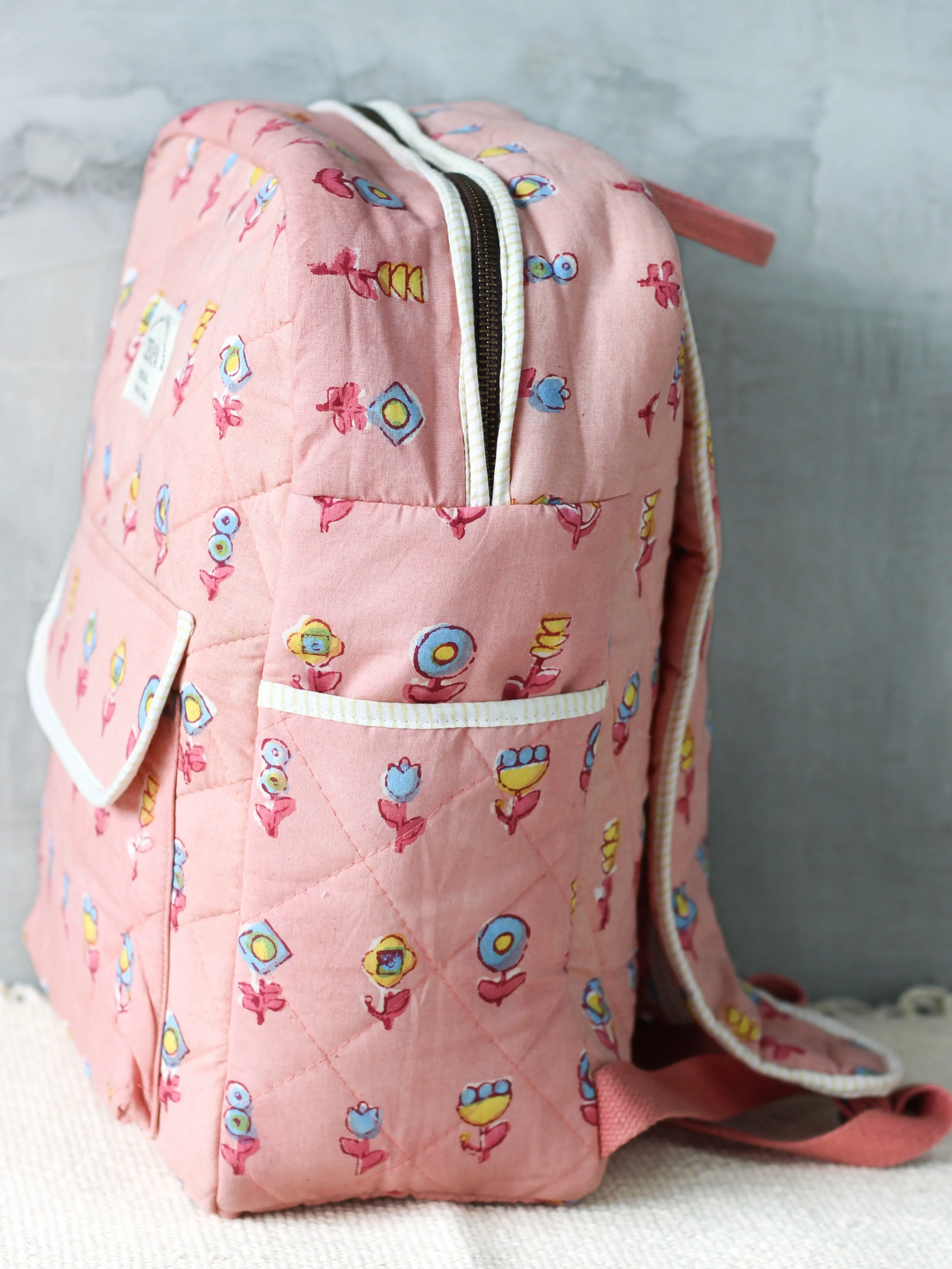 Peach Kusum Nappy Bag