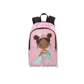 Personalized Pink Mermaid Back Pack