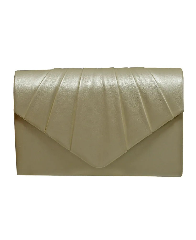 Pleated Front Plain Clutch Bag (6 Colours)