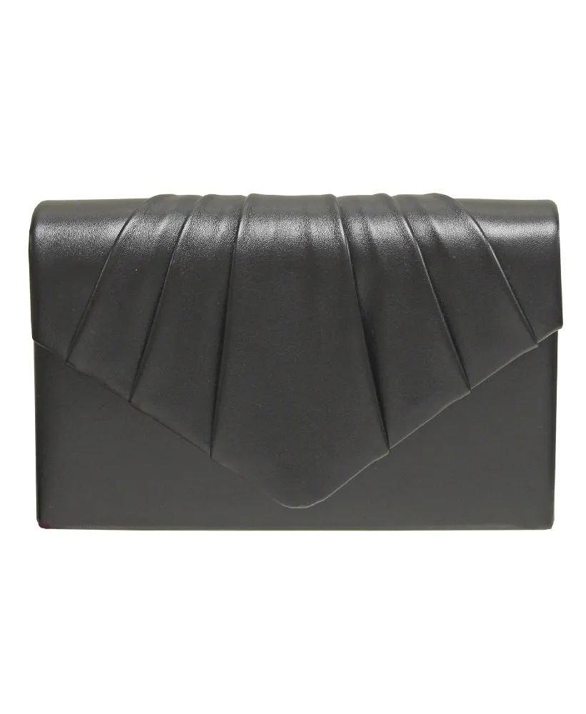 Pleated Front Plain Clutch Bag (6 Colours)