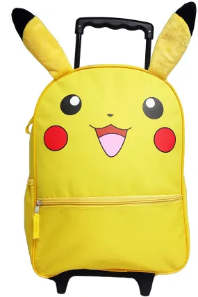 Pokemon Pikachu 16" Large Rolling Backpack with Ears