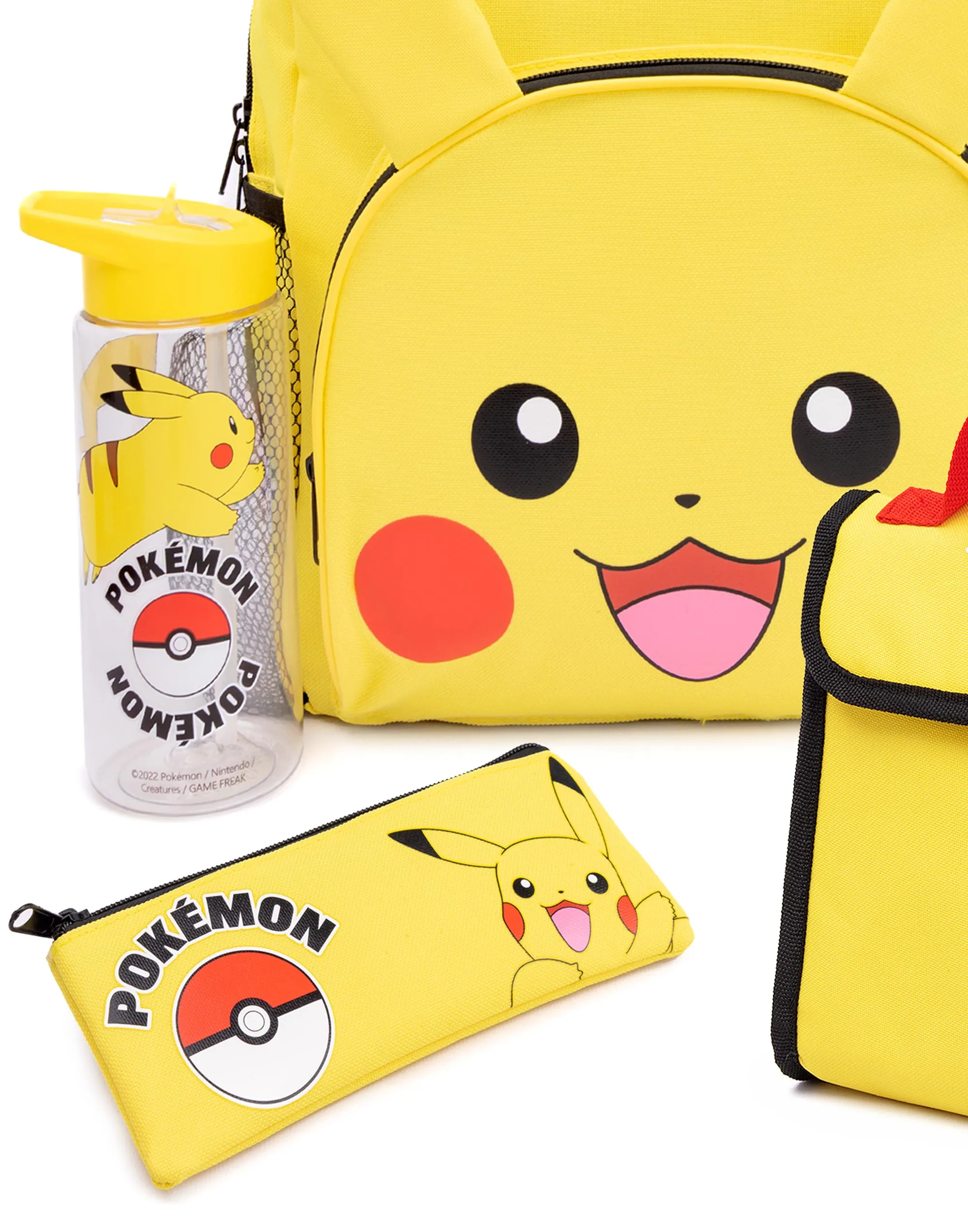 Pokemon Pikachu Boys Yellow 4 Piece Backpack Set