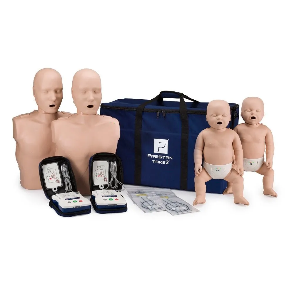 Prestan TAKE2 - CPR Training Set with CPR Feedback and AED, 4 Pack