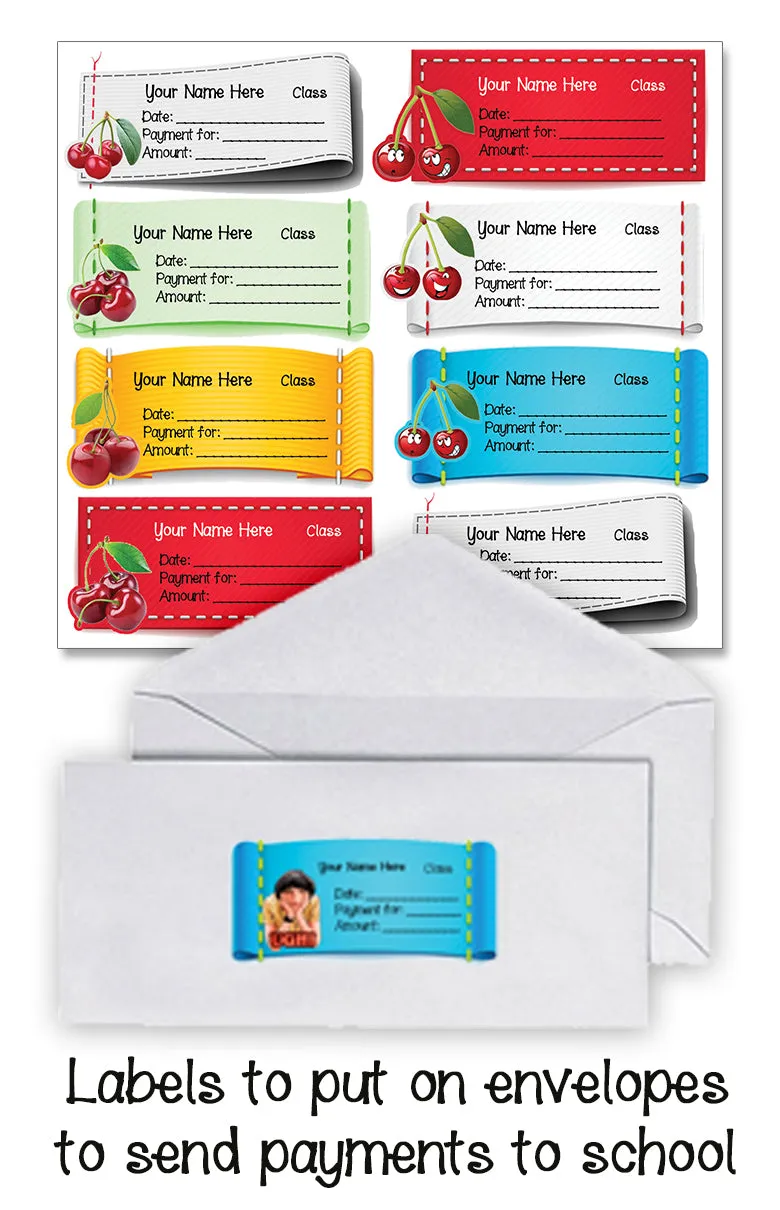 ""Cherries" School labels Packs