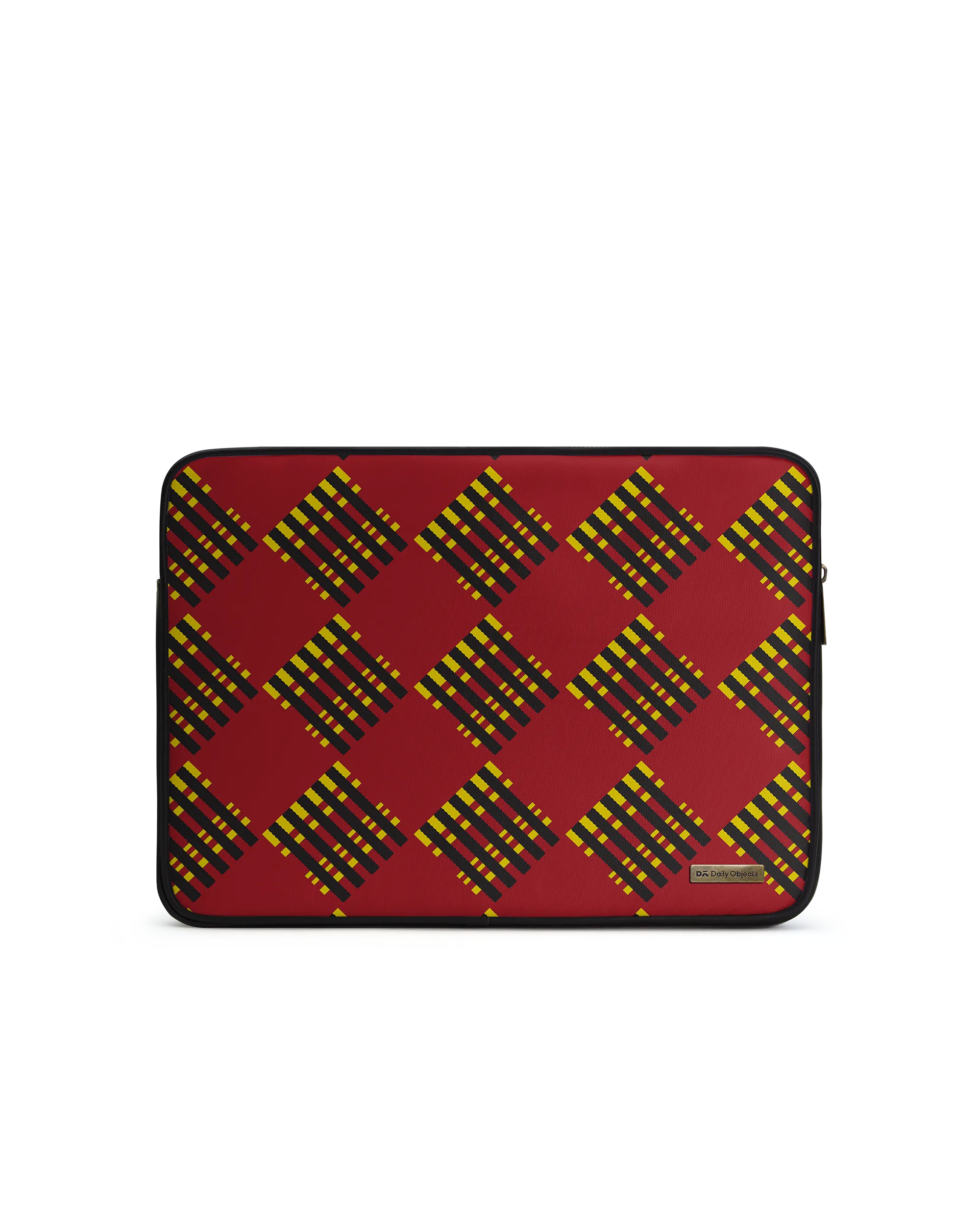 Red Striped Checks Zippered Sleeve For Laptop/MacBook