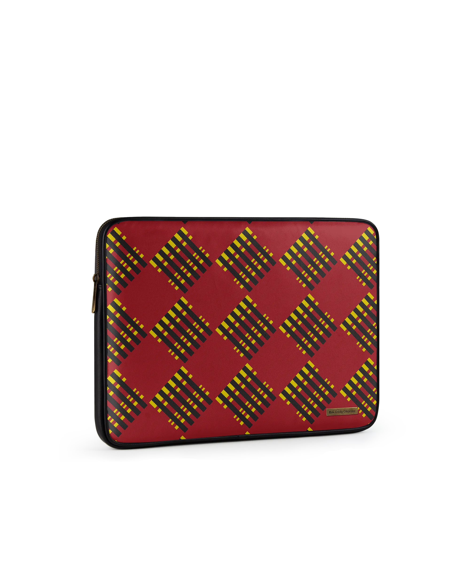 Red Striped Checks Zippered Sleeve For Laptop/MacBook