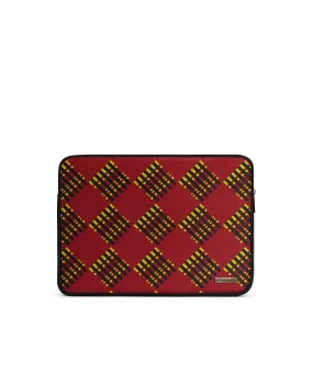 Red Striped Checks Zippered Sleeve For Laptop/MacBook