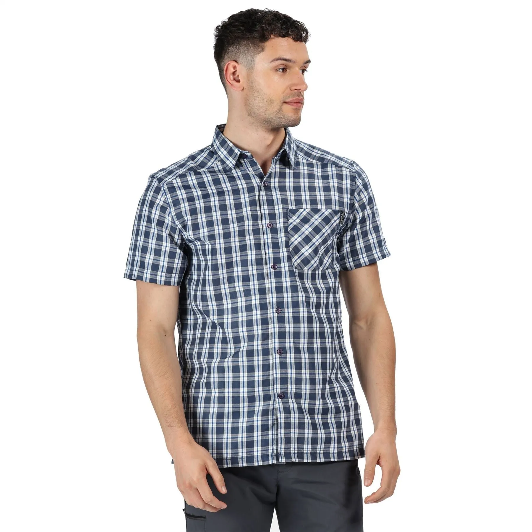 Regatta Mens Mindano V Check Short Sleeve Shirt