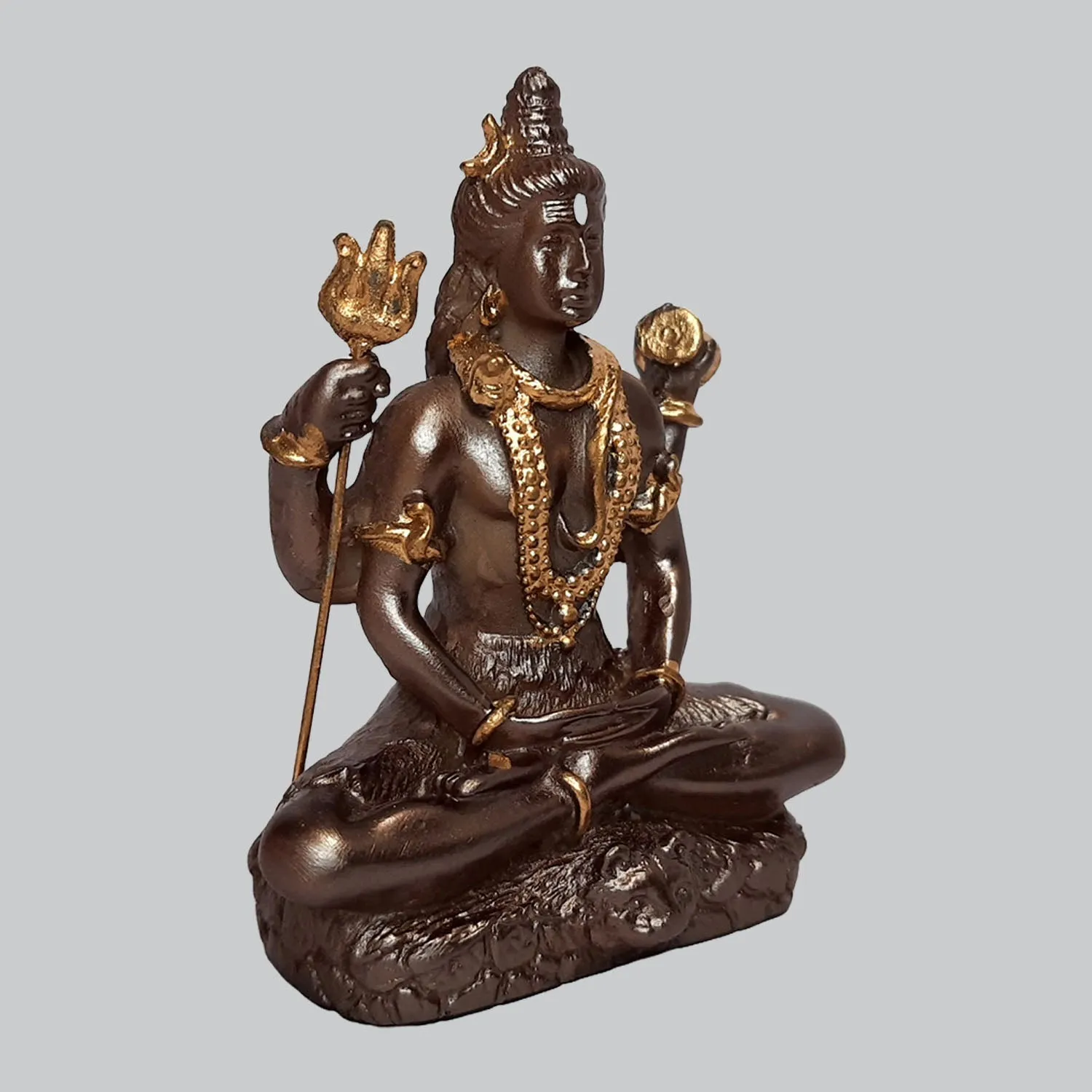 Resin Shiva Sitting on Base 3 in