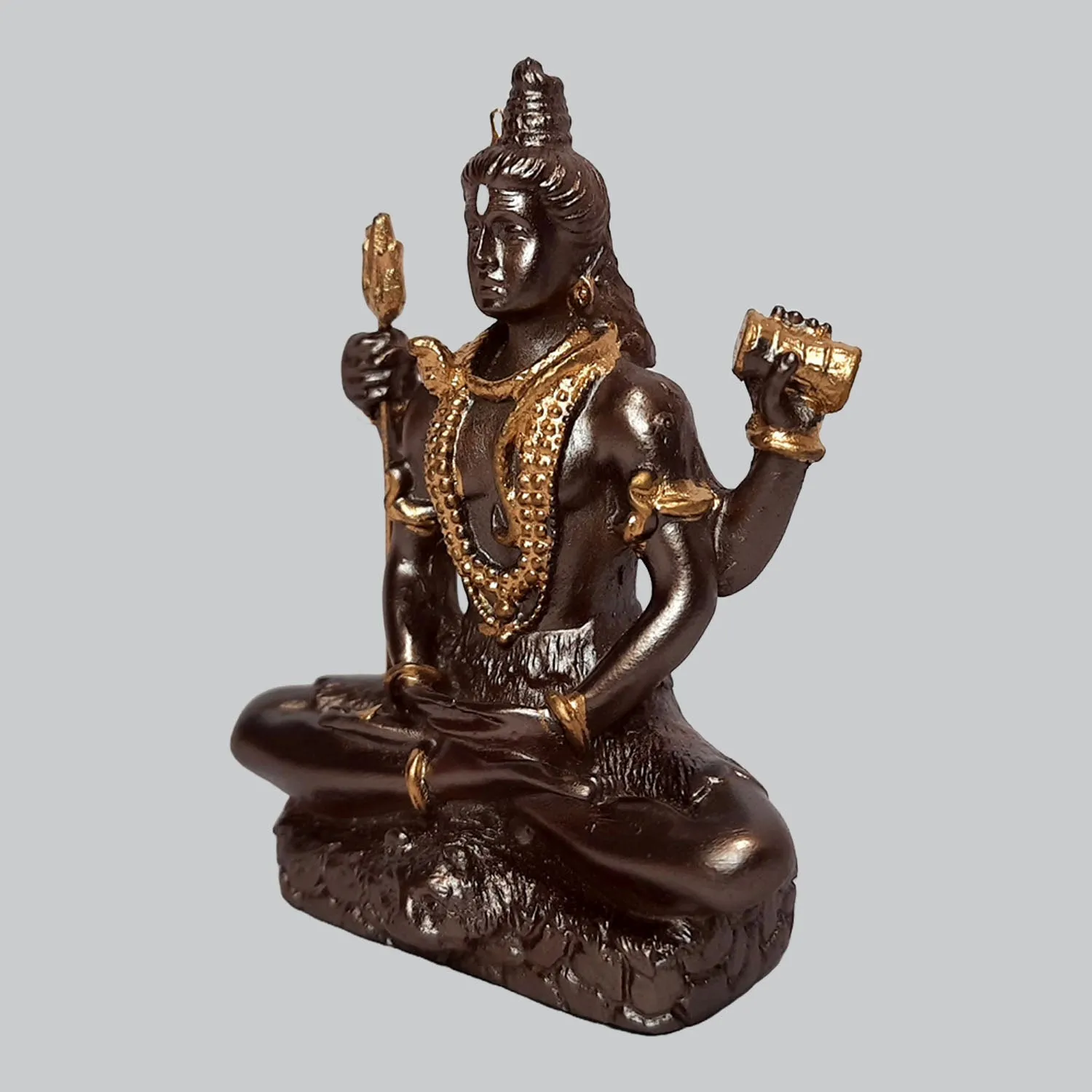 Resin Shiva Sitting on Base 3 in