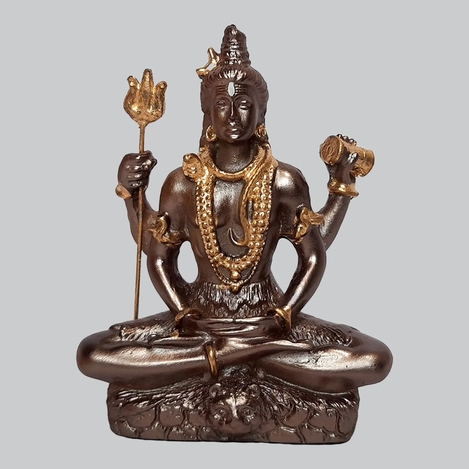 Resin Shiva Sitting on Base 3 in