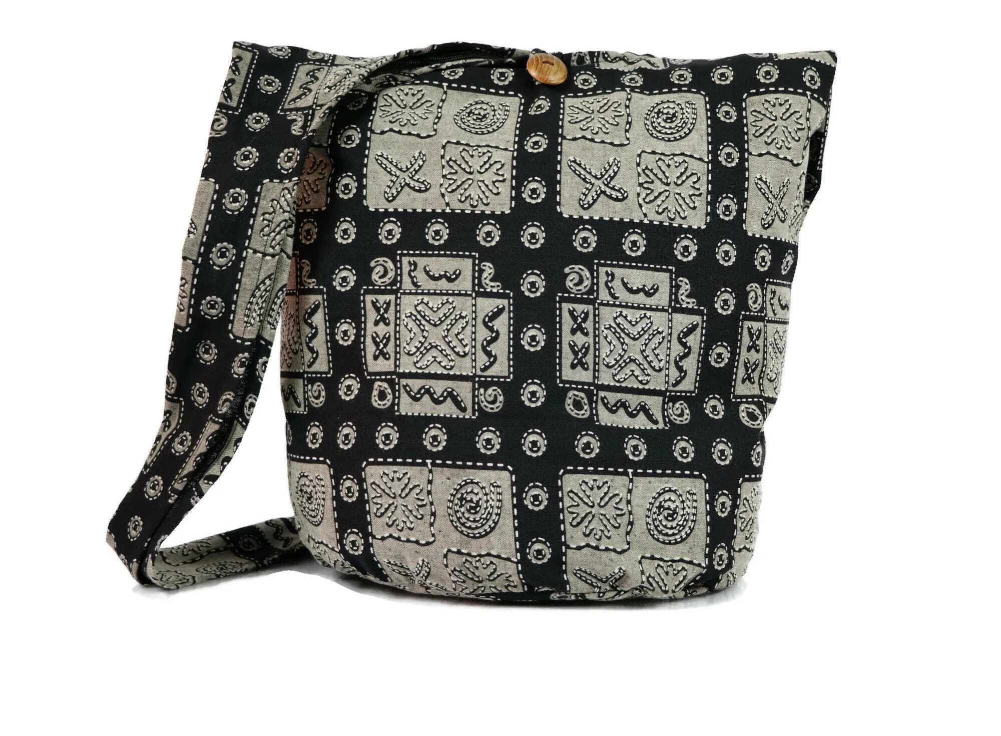 Resto Black bags Crossbody bag Sling Cotton Hippie Yoga Bags Boho Shoulder Messenger Bag Tote Festival