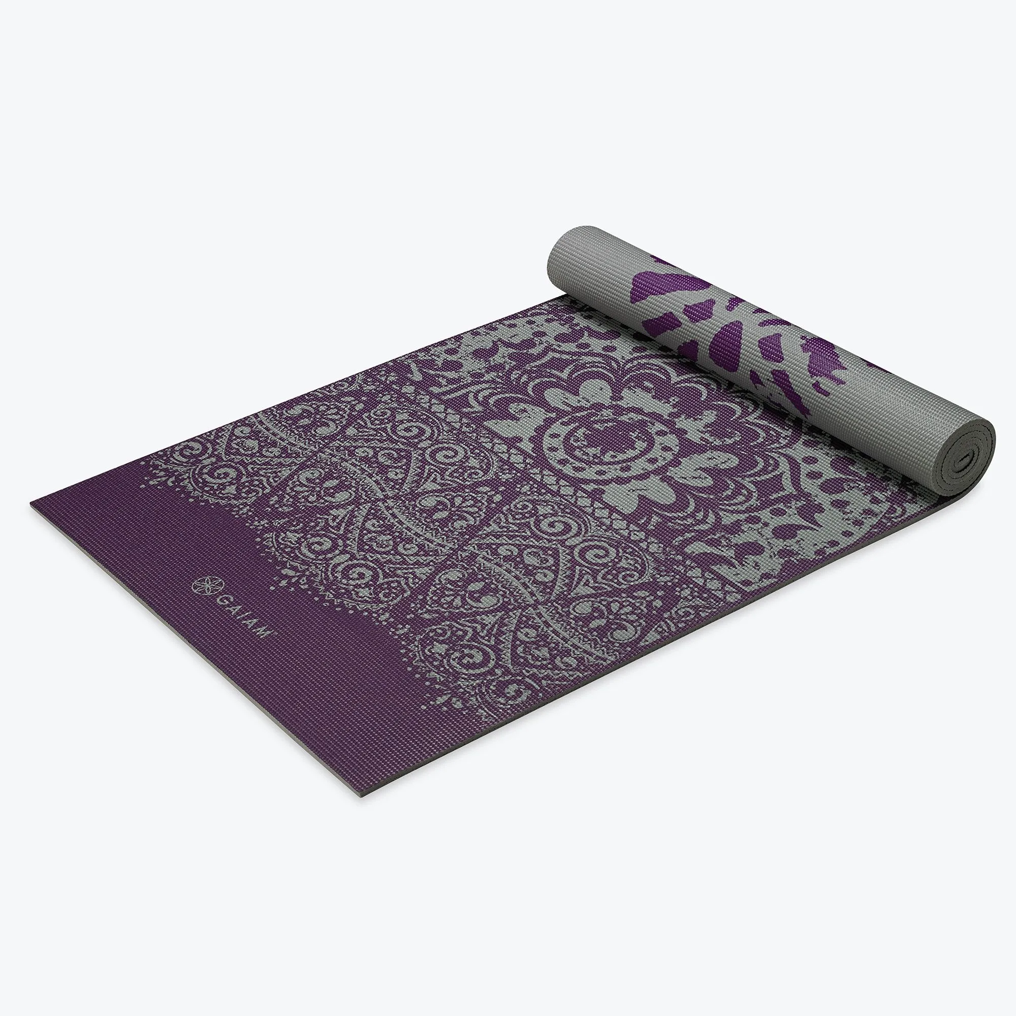 Reversible Plum Etching Yoga Mat (6mm)