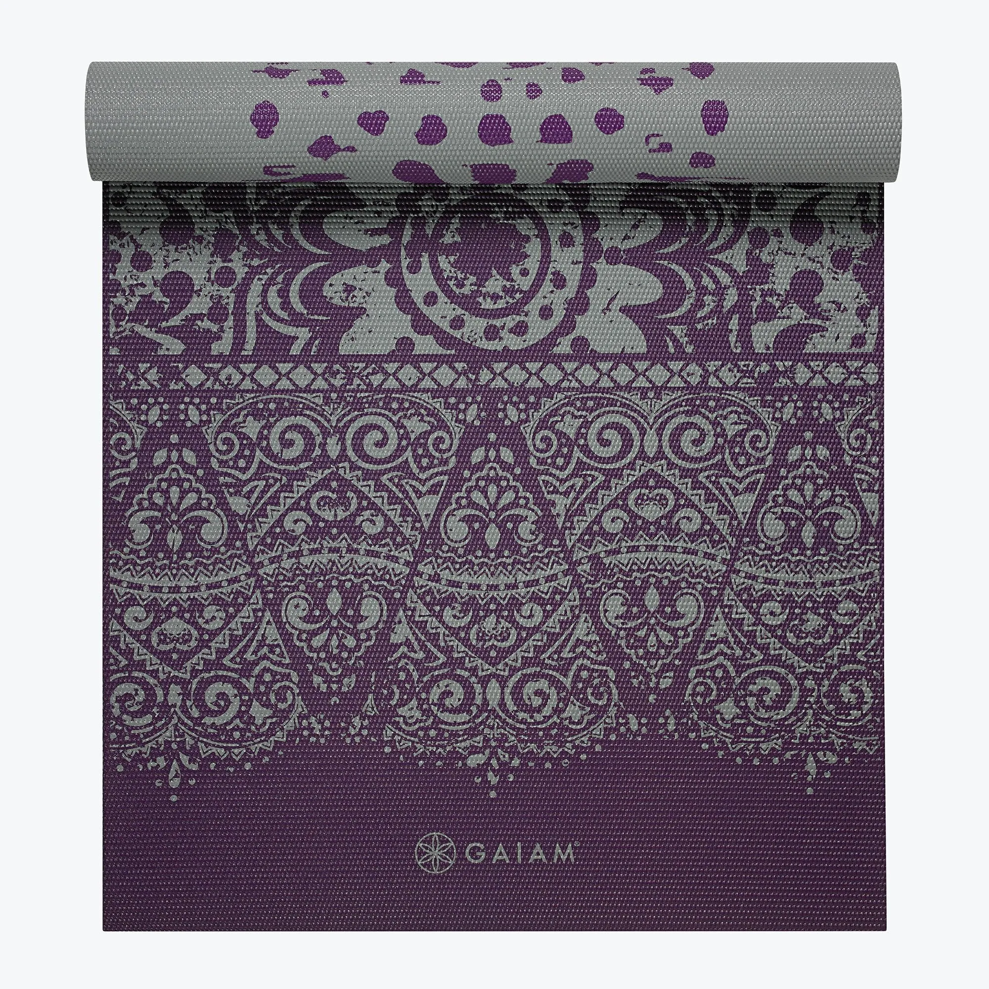 Reversible Plum Etching Yoga Mat (6mm)