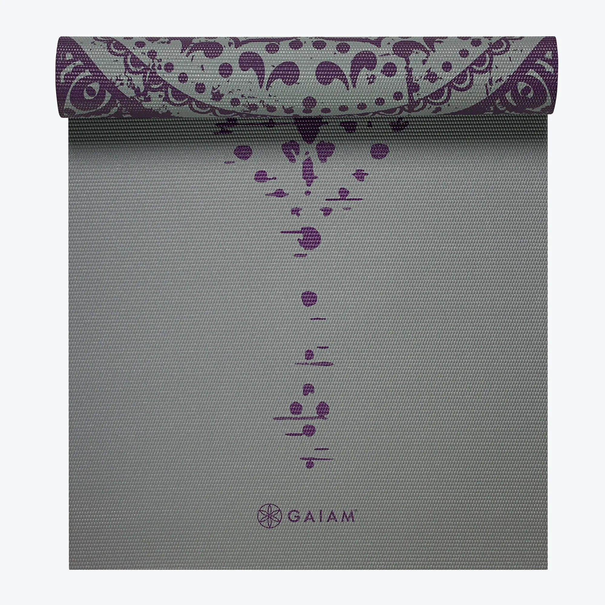 Reversible Plum Etching Yoga Mat (6mm)