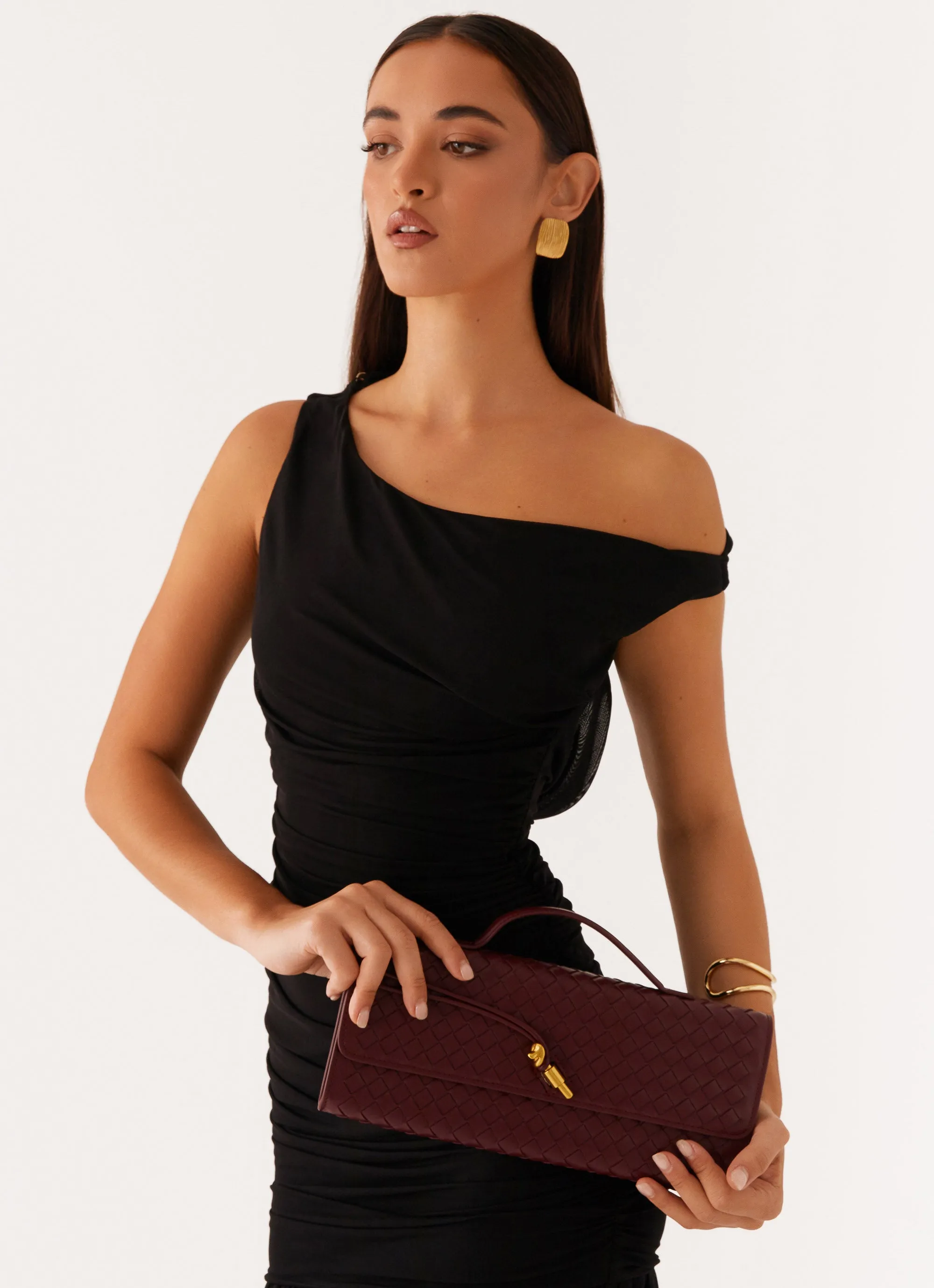 Riona Clutch Bag - Maroon